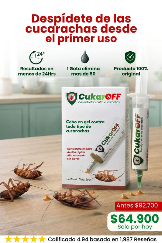 CukarOff  para exterminar cucarachas y plagas por completo